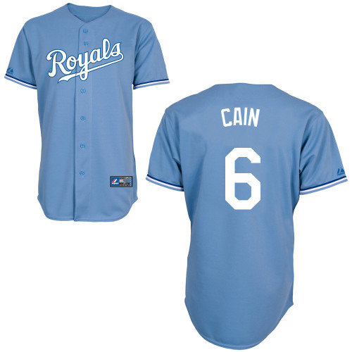 Lorenzo Cain #6 mlb Jersey-Kansas City Royals Women's Authentic Alternate 1 Blue Cool Base Baseball Jersey
